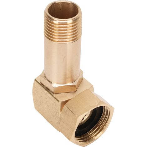 Adaptateur pour tuyau d'arrosage 1 pouce GHT en alliage de zinc raccord coudé pivotant pour dévidoir (1/5)