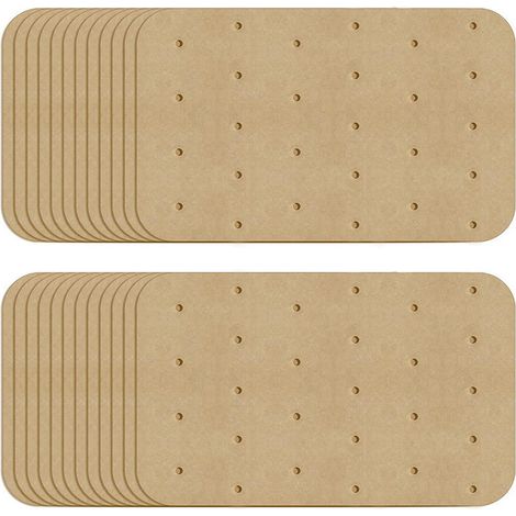 Liner Pour Friteuse À Air - Papier Cuisson Jetable Non Adhérent - 14 x 20,5 cm - Convient Pour Friteuse À Air, Cuiseur Vapeur, Four À Micro-ondes - 120 Pièces (1/5)