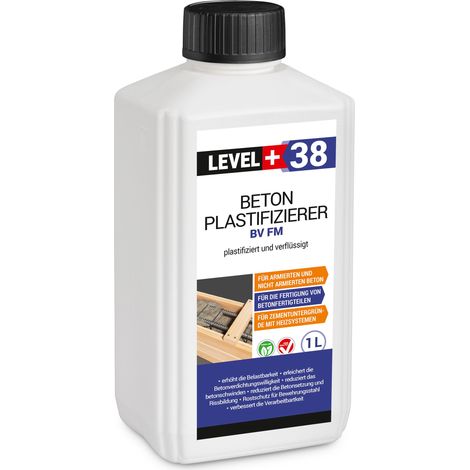 LEVEL+ Beton-Zusatzmittel Fliessmittel Plastifizierer Betonverflüssiger L+38 - 1L