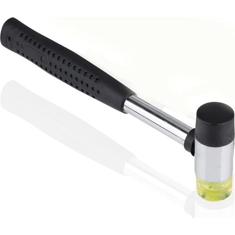 Gummihammer, kleiner professioneller Gummihammer mit 2 abnehmbaren Köpfen (1/5)