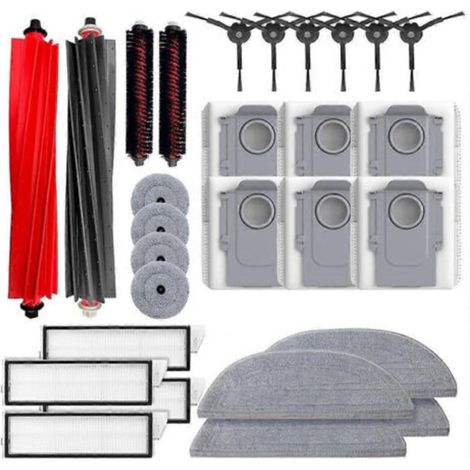 Pièces de rechange pour aspirateur Roborock S8 Maxv Ultra / S8 Max Ultra : brosse principale, filtre, lingette et sac à poussière