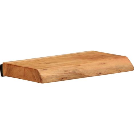 Étagères murales 2 pcs Étagères flottantes 30x20x3,5 cm bois massif d'acacia (1/5)