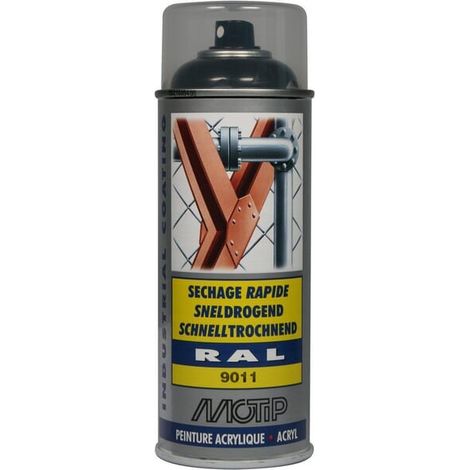 Peinture Aerosol Acryl Ral9011 Motip 400ml noir graphite (1/2)
