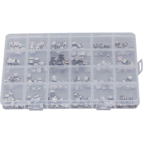 240 Pièces Connecteurs USB Micro Femelle à Souder en Acier Inoxydable, Port Prise Simple Rangée (1/5)