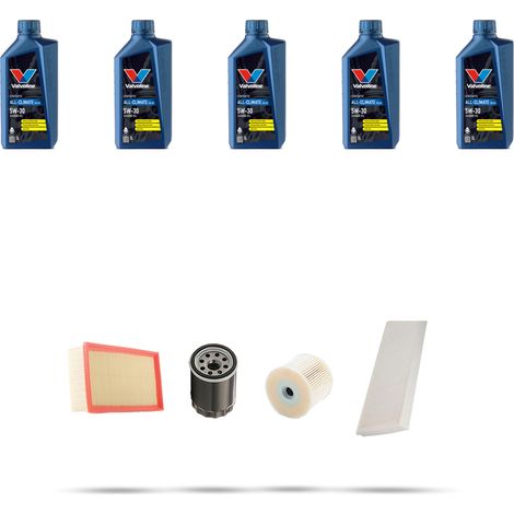 Kit tagliando 4 FILTRI e 5L OLIO compatibile con Peugeot 807 2.0 HDI FAP 79kw dal 2006 (1/5)
