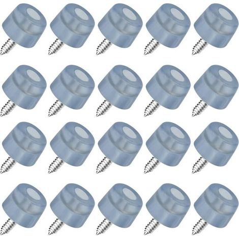 20 Stück einschraubbare Gummifüße für Stühle, 20 x 18 x 14 mm, rutschfeste Möbelfüße, Nivellierfüße, Antivibrations-Schutzpads mit Schrauben für Möbel, Schränke, Bürotische, Sofas (1/5)