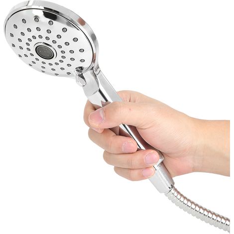 Generalüberholtes Handbrause-Komplettset aus ABS und Kupfer, G1/2 Zoll galvanisiert, mit hitzebeständigem, flexiblem Schlauchhalter (1/5)
