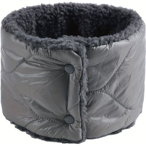 Cache-cou matelassé doublé polaire pour adultes - Plusieurs coloris disponibles, modèle unisexe élastique, lavable en machine, pour l'extérieur (1/5)