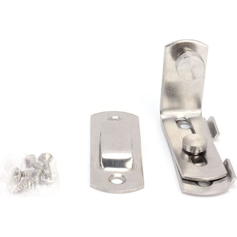 SJLERST Accessoire de matériel de porte coulissante en acier inoxydable de boucle de loquet de porte de grange d'angle de 90 degrés