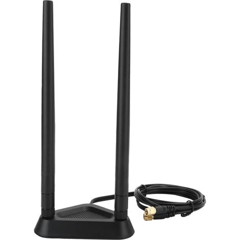 RPSMA-Verlängerungskabel (Stecker auf Buchse) für WLAN-Router-Antenne, 1,1 Meter lang, mit Basisstation und 8-dB-Antenne (1/5)