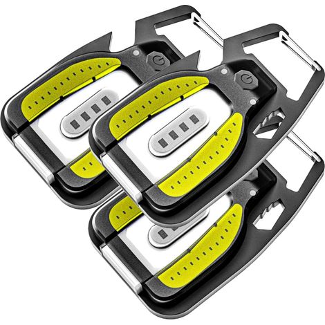 Petite lampe de poche LED, lampe de poche rechargeable, lampe de poche magnétique, lampe de poche de camping, briquet, décapsuleur (1/5)