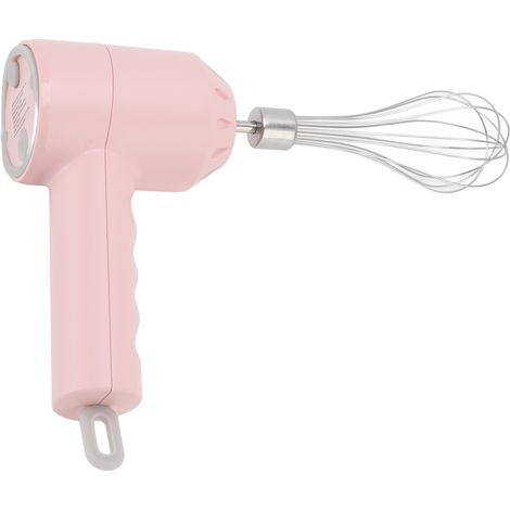 Kabelloser elektrischer Mixer mit 3 Geschwindigkeitsstufen, 20 W, mit Schneebesen für die Zubereitung von Gebäck (rosa). (1/5)
