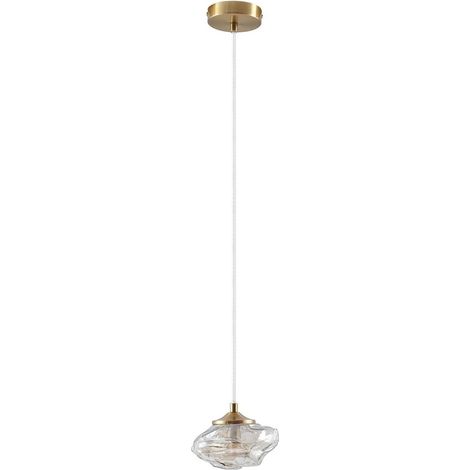 Lindby Lámpara colgante 'Piatra' en Blanco de Vidrio
