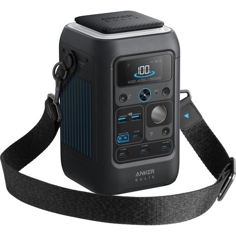 Anker SOLIX C300X DC Batteria Portatile con Cinghia - 90 000 mAh (288Wh), Uscita CC 300W