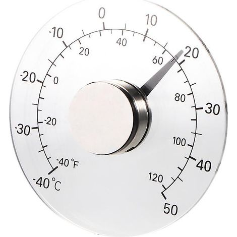 JANMIR-Thermomètre transparent pour fenêtre extérieure, horloge, outil météo (1/4)