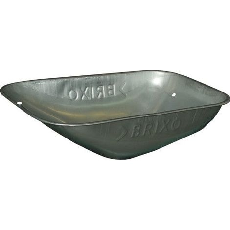 Brixo – Bassin galvanisé 80 l – Épaisseur 8/10 – Bords arrondis conformes sécurité – Montage rapide avec 3 vis – Pour chantiers humides (1/2)