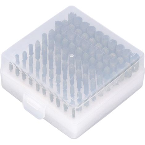 Kit de 100 embouts de polissage en caoutchouc de différentes tailles pour le métal et le verre. (1/5)
