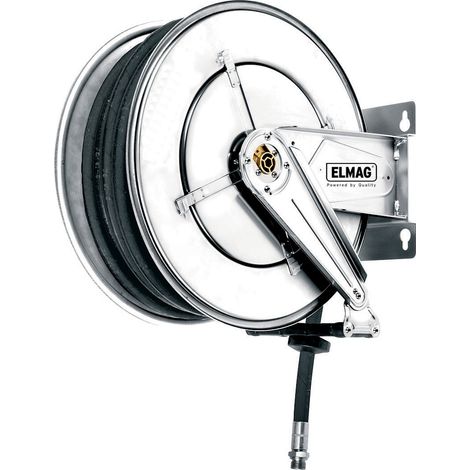 ELMAG INDUSTRIE Schlauchaufroller Edelstahl 532/11, für Druckluft u. Wasser 70°C, 20 m, 1/2, 20 bar (1/4)