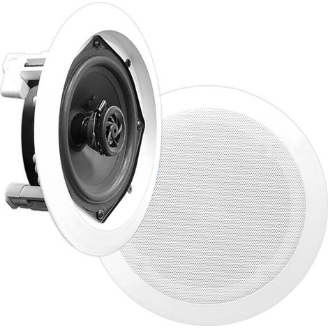 Haut-Parleur Encastrable Plafond/Mural 20 cm – Enceinte 2 Voies avec Woofer Puissant, Bobine 2,5 cm, Son Stéréo Clair – Système Audio pour Maison, Bureau, Magasin (1/5)