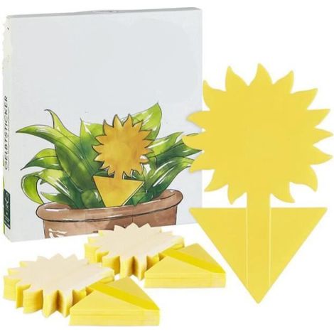 Autocollant jaune anti mouche et moucheron: 60x pièges collant sans insecticide pour la lutte contre les parasites des plantes (1/4)