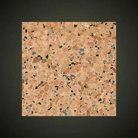 Véritable Carreau Terrazzo fond orange inclusions multicolores Ronuv 30x30 cm boîte de 0.72m2 Satiné - Gioia Materia