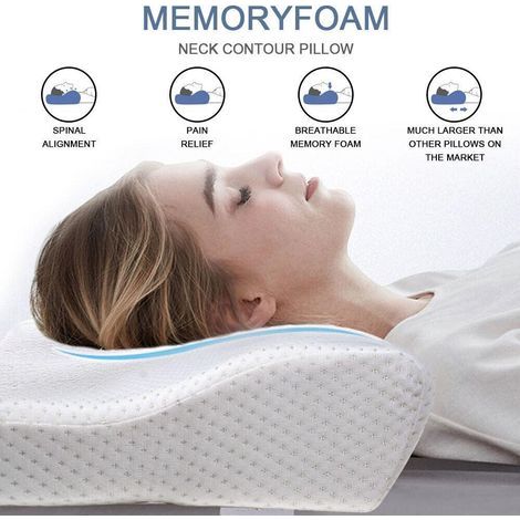 Memory foam pillow, orthopedic pillow [mo]-AquaForge