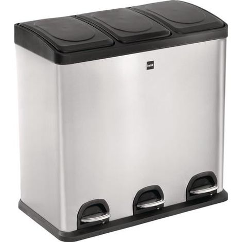 Tretabfallsammler Helit "the separator" 3x 20l DxH592mm VA plata HELIT (1/2)