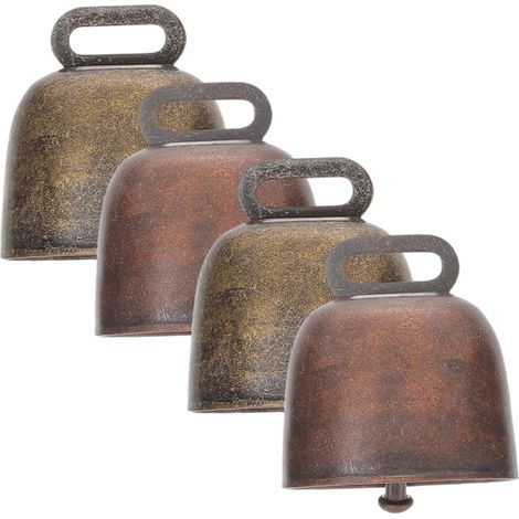 4 Pièces Cloches pour Vaches Rustiques Décorations de Cloches Ornements de Vaches Décoratives Vintage Accessoires Agricoles pour Bétail (1/5)