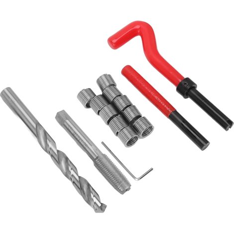 Kit de réparation de filetage M12, foret multifonctionnel, taraud, outil manuel pour la réparation automobile (rouge) (1/5)