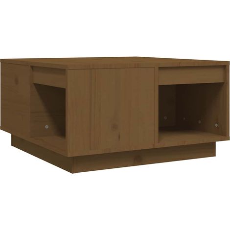 Maison Exclusive - Mesa de centro madera maciza de pino marrón mi (1/5)