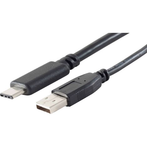 S-IMPULS Câble adaptateur USB-A vers USB-C 2.0 noir 1m