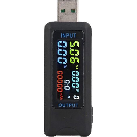 USB-Multifunktionstester mit IPS-LCD-Display, digitalem Spannungs-, Strom-, Leistungs- und Kapazitätsmessgerät für elektronische Geräte