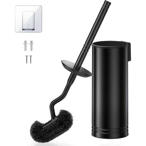 Brosse Toilettes WC INOX, Murale Nettoyage Profond sous Rebord (1/5)