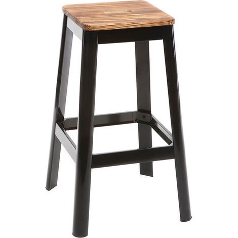 Design-Barhocker Schwarz H 75 cm NICK