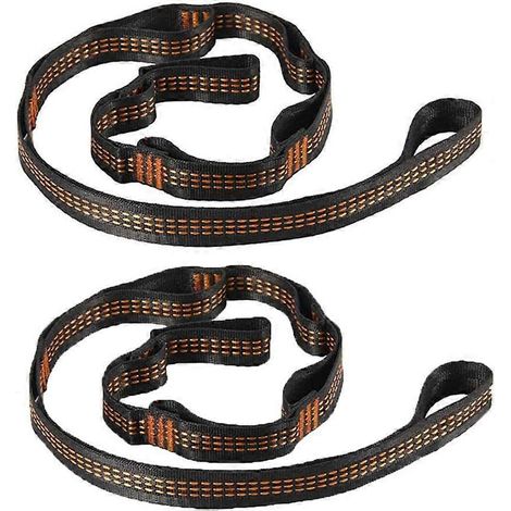 Filiyano-Lot de 2 cordes pour hamac de 2,8 m, accessoires pour hamac de camping, hamac d'arbre, balançoire de yoga, ceinture de suspension robuste (1/5)