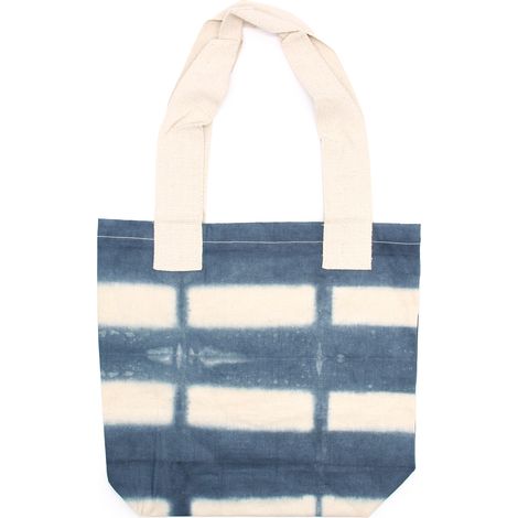 Sac en Coton Tye-Dye Naturel (8oz) - 38x42x12cm - Blocs Gris - Poignée Naturelle- Vendu par 1 (1/4)
