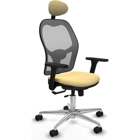 Sedia da ufficio piqueras y crespo Jorquera pelle sintetica beige (1/2)