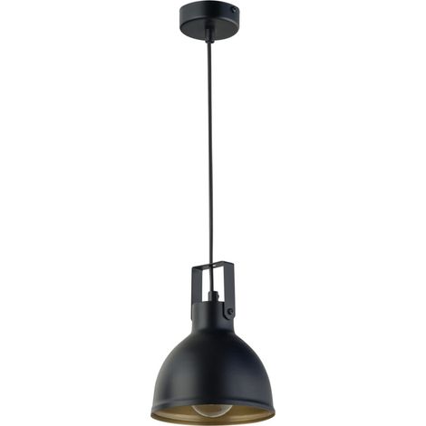Lampada sospensione loft nera oro Mars E27 15W Sigma