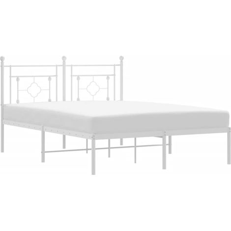 Maison Exclusive - Giroletto con Testiera Metallo Bianco 135x190 cm