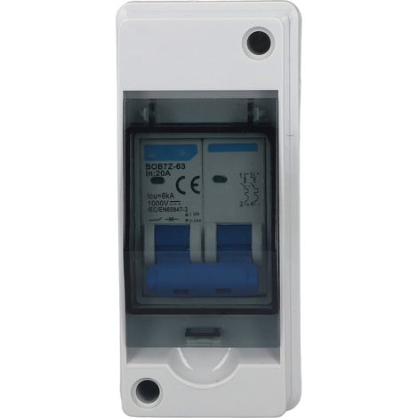 Disjoncteur MCB PV, boîtier de raccordement, interrupteur sectionneur étanche 1000 V CC 20 A avec boîte de distribution (1/5)