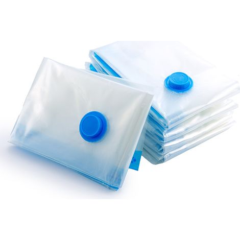 Sac de rangement sous vide pour vêtements, plastique transparent, gain de place (5 pièces/35x50 cm)-AquaForge