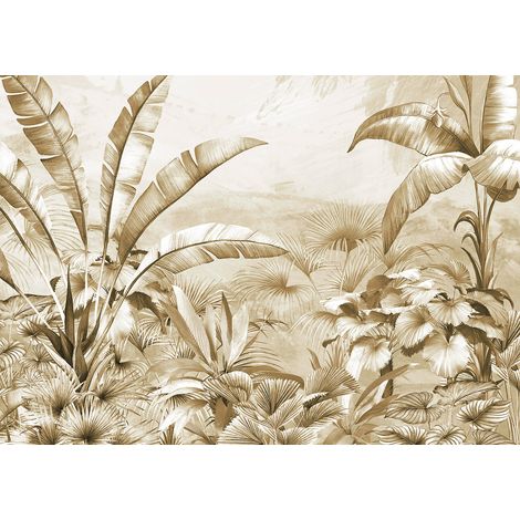Papier peint panoramique - Plantes Tropicales - 130 cm x 92 cm (1/2)