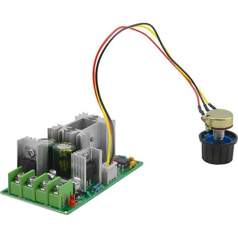 Regolatore di velocità PWM DC - 12V - 24V - 36V - 48V - Modulo di azionamento ad alte prestazioni - Regolatore di velocità elettronico PWM con dimmer LED ultra compatto da 20 A