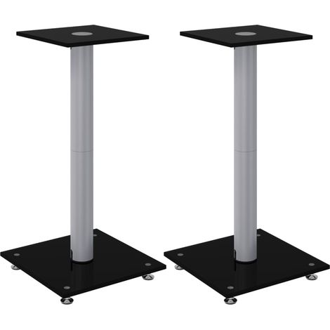 Supports de haut-parleurs 2 pcs noir et argenté 1 pilier CFW69398 (1/5)
