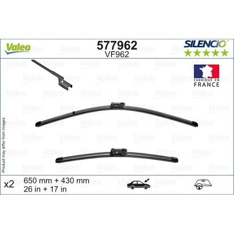 Balai d'essuie-glace Valeo 577962 BMW 1686454580 1686454680 5A1A445 5FG998002