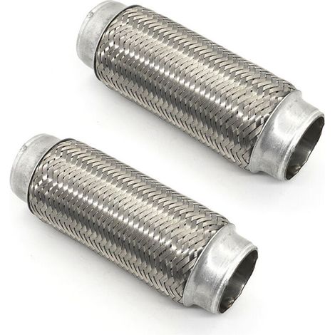 Stainless steel flexible exhaust pipe, 51 mm, 2-pack, universal automotive accessories for front exhaust pipe, universal stainless steel flexible exhaust pipe (1/5)