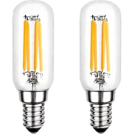 Ampoule LED,T25 E14 4W Ampoule Blanc Chaud 2700K, 400LM, Ampoule Filament Tubulaire LED pour Hotte Aspirante, non-dimmable, lot de 2 (1/5)