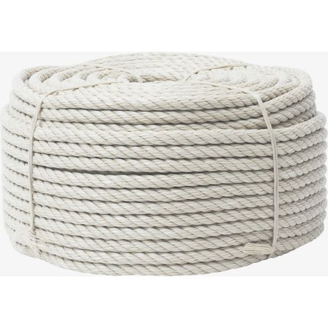 Werka Pro – Corde beige 100 mètres Ø 14 mm – Polypropylène traité anti-UV – Résistance ± 2600 kg – Pour chantiers humides et espaces extérieurs