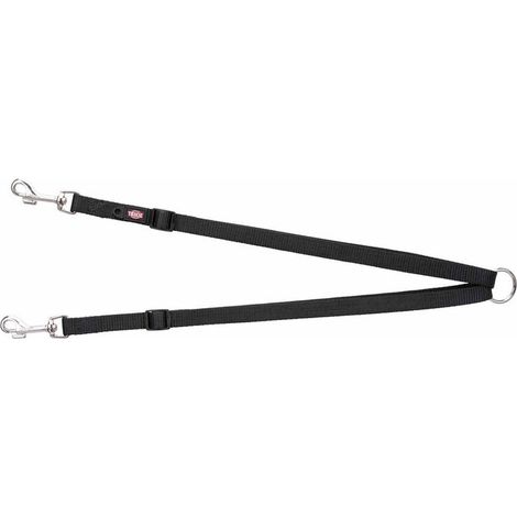 Gancio Guinzaglio 2 Cani Trixie New Premium Nero 40-70 cm XS S M (1/2)