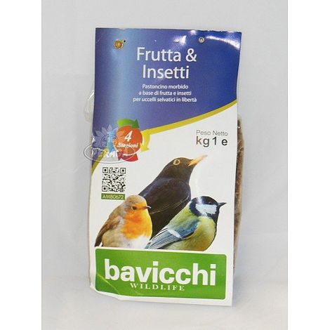 PASTONCINO MORBIDO A BASE DI FRUTTA E INSETTI PER UCCELLI SELVAT